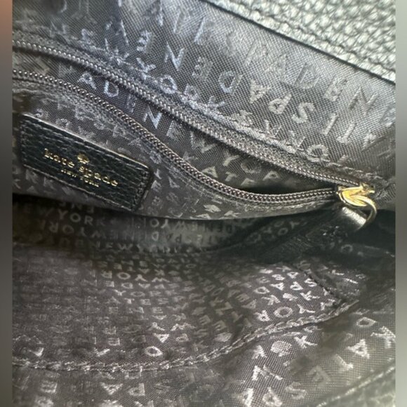 Kate Spade Mulberry Street Alicia Leather Shoulder Crossbody Saddle Bag Black - Picture 5 of 15